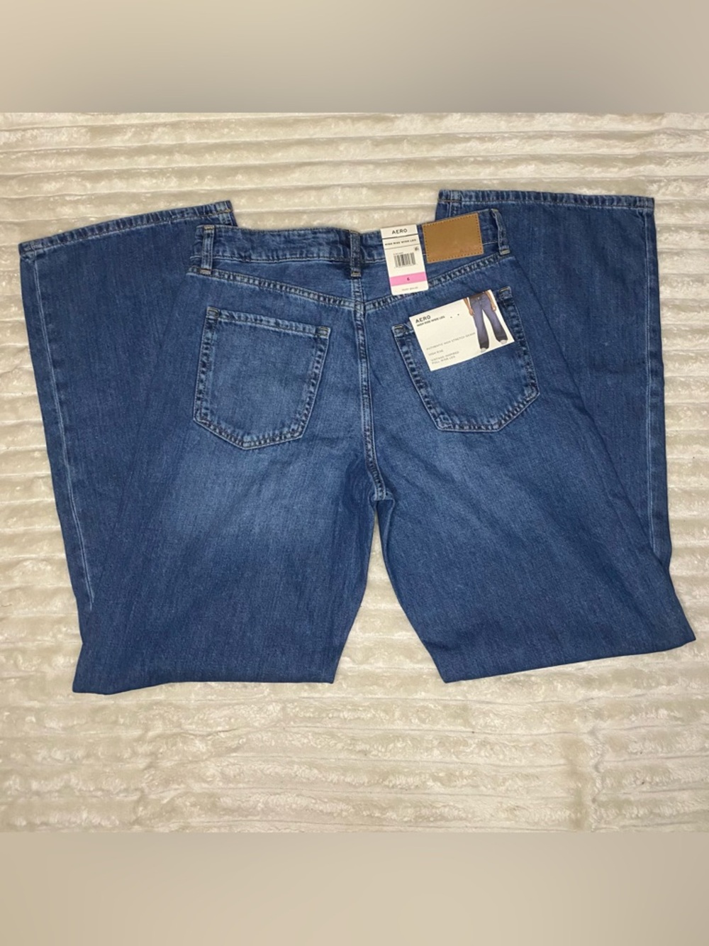Aeropostale Dark Blue High Rise Wide Leg Jeans NWT - Picture 5 of 8